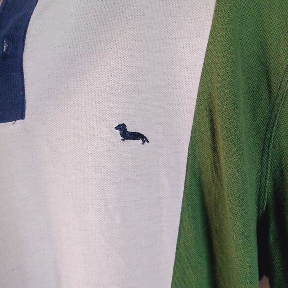 Harmont & Blaine Polo Shirt XXL Golf Spell Out 90's Preppy Casual Dachsund Italy - Picture 4 of 9